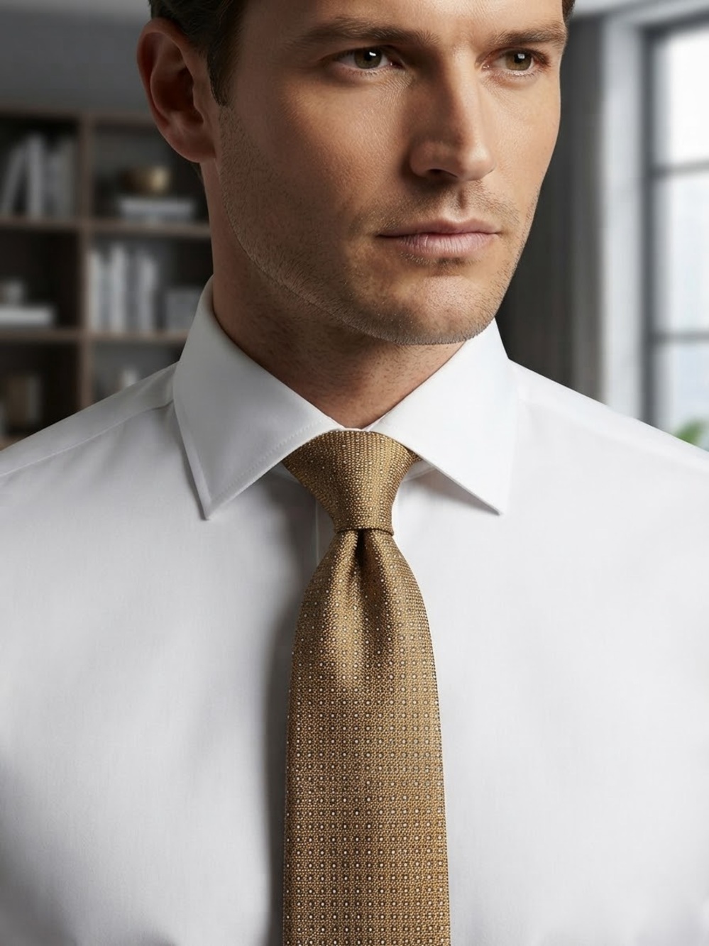 CANALI Men's Jacquard Silk Tie Brown